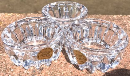 Princess House Crystal Tea Light Holders. No candles