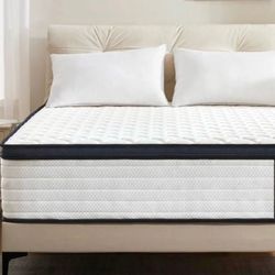 QUEEN MATTRESS - 10” Hybrid Memory Foam and Innerspring Mattress Queen Size