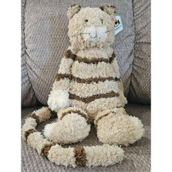 Rare Jellycat Medium Bunglie Kitten Cat Long Tail Stuffed Animal Plush Toy With Tags