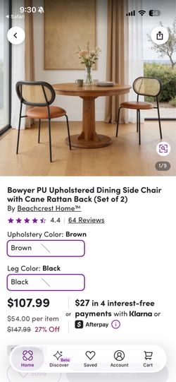 Brand New Dining Chairs With Cane Rattan Back