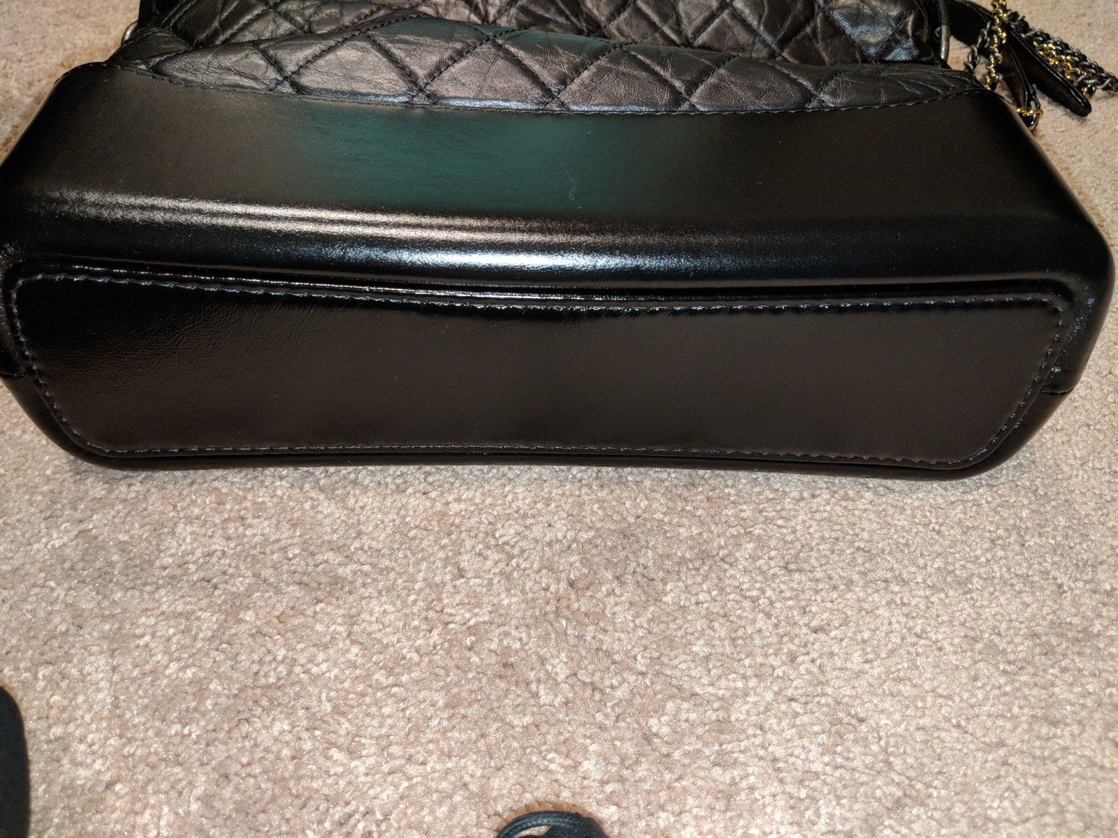 CHANEL Gabrielle Hobo Bag Crocodile Embossed Calfskin Gold/Silver-Tone  Small Black for Sale in Arlington, TX - OfferUp