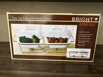 Two 1 qt. Bake and Serve Dishes