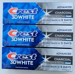 (3) Crest 3D White Advanced Charcoal Toothpaste