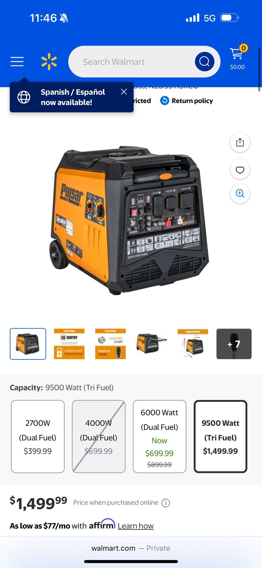 9500 Food Truck. Inverter