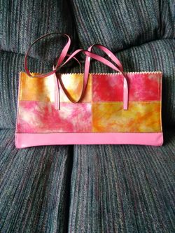 Pink and orange handbag