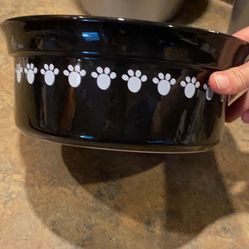 Huge 9” Ceramic Dog Bowl 