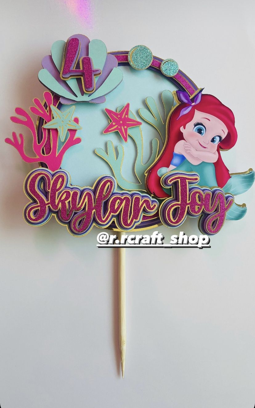 Little Mermaid Cake Topper 