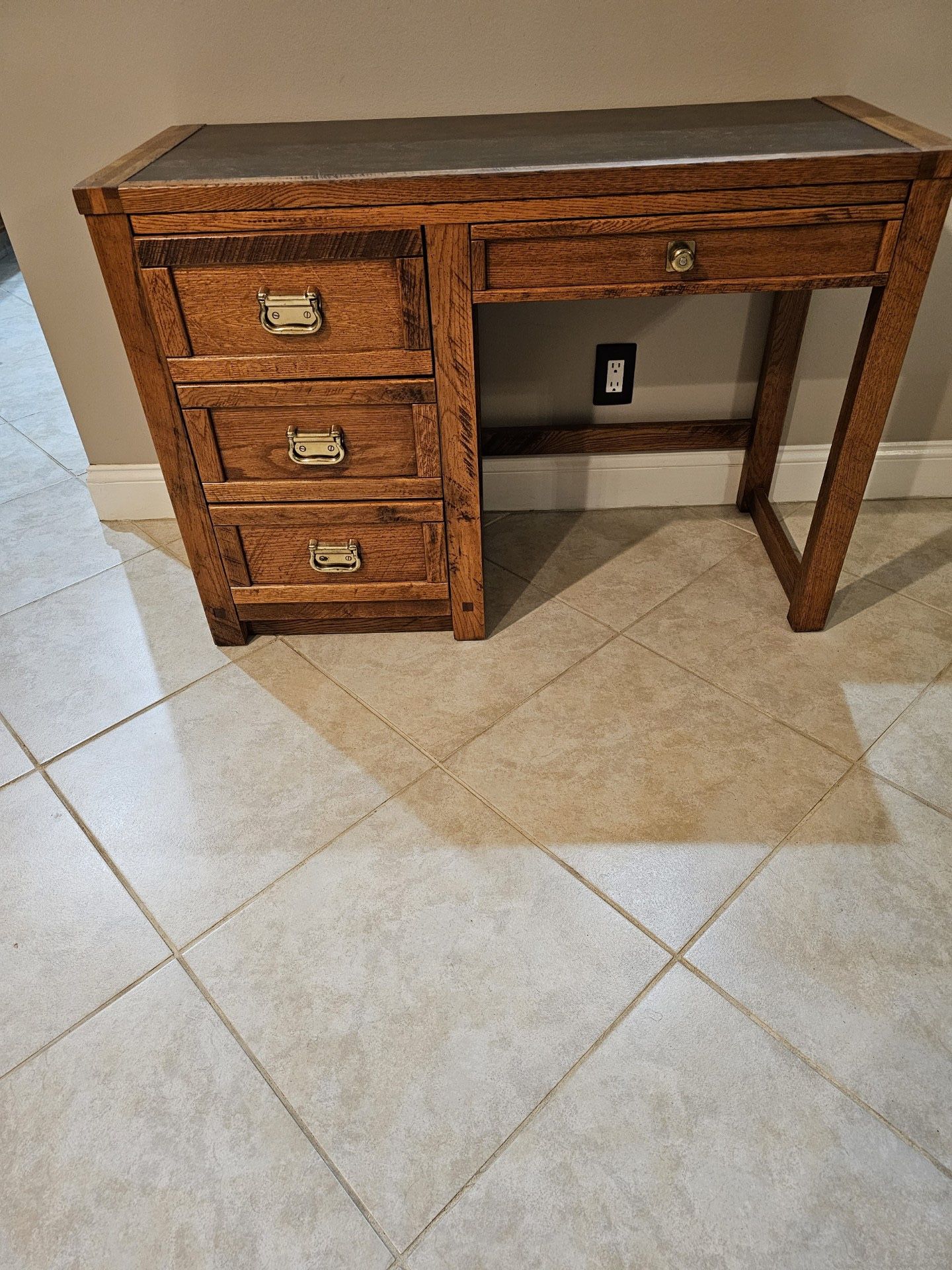 solid wood desk