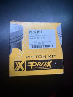 Brand New ProX Piston Kit 76.97mm (01.4335.B) – 2004–2005 Kawasaki KX250F / 2004–2006 Suzuki RM-Z250