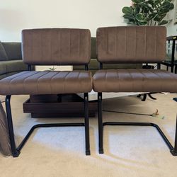 4 Brand New Modern Brown Chairs