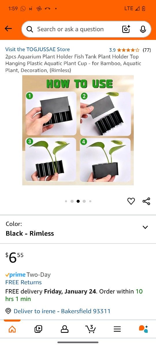 2pcs Aquarium Plant Holder Fish Tank Plant Holder Top Hanging Plastic Aquatic Plant Cup - for Bamboo, Aquatic
REMOVABLE PANEL FOR