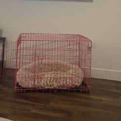 Pink Medium Size Dog Crate 