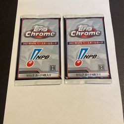 2 Sealed Packs Topps Chrome Nippon Professional Baseball (NPB)