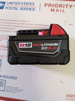 Milwaukee M18 XC 5.0 Battery  $60.00
