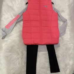 Puma Girls 3in1 Puffer Vest Set 