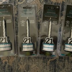 4 Beer Bottle Candle Holder "21"