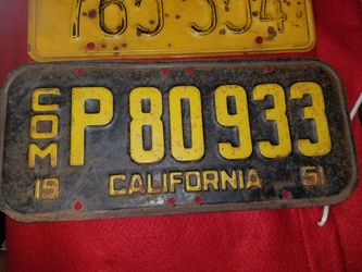 Vintage CA license plates