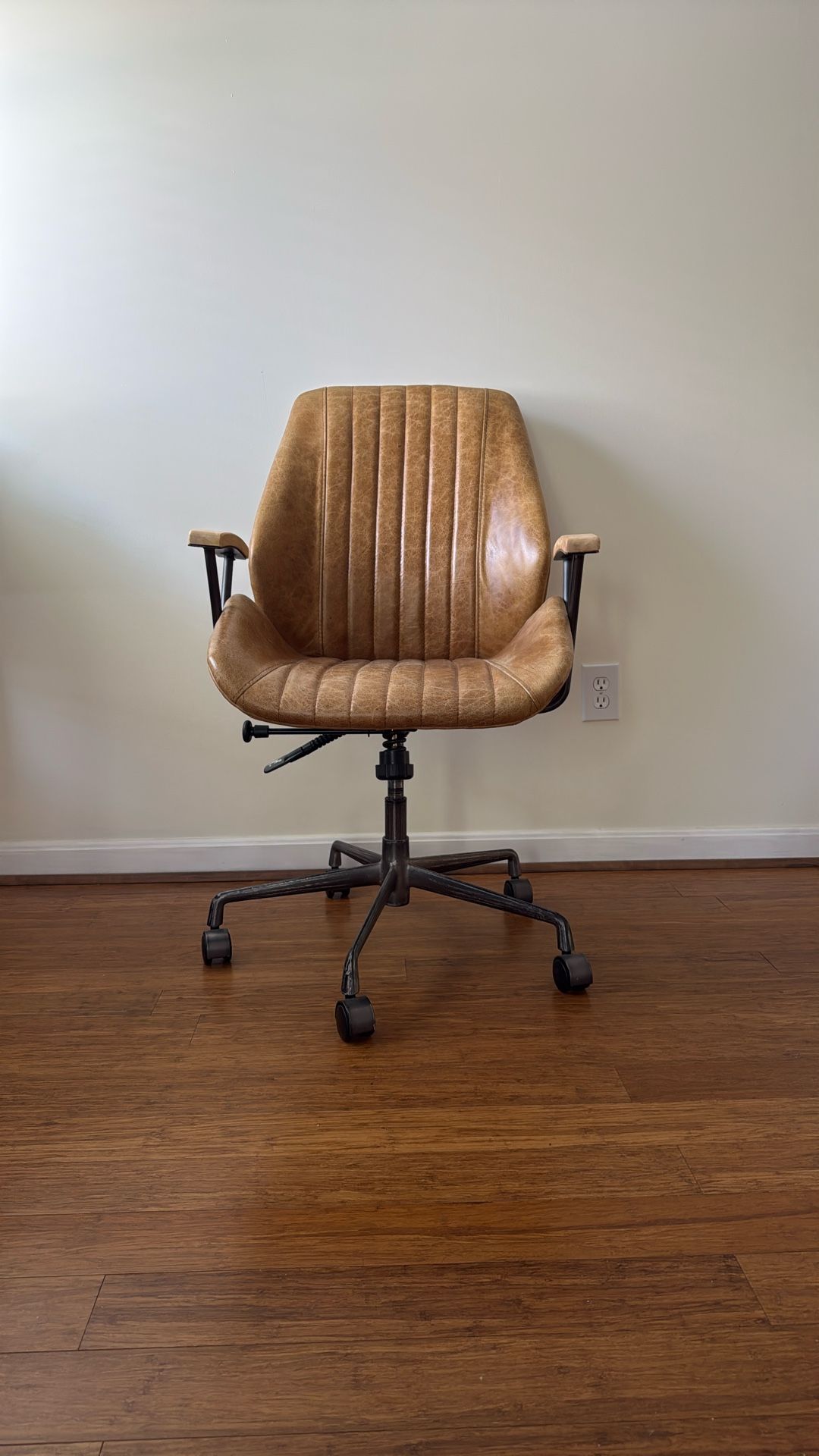 ACME Hamilton Executive Office Chair, Coffee Top Grain Leather