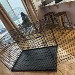 Dog Crate, XX-Large, 48" L X 31" W X 32" H, Black
