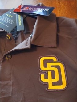San Diego Padres Team Issued Pro Stock Nike MLB Authentic Collection Short-Sleeve Coaches/Team Shirt Warm-up Top. Large. New with Tags.