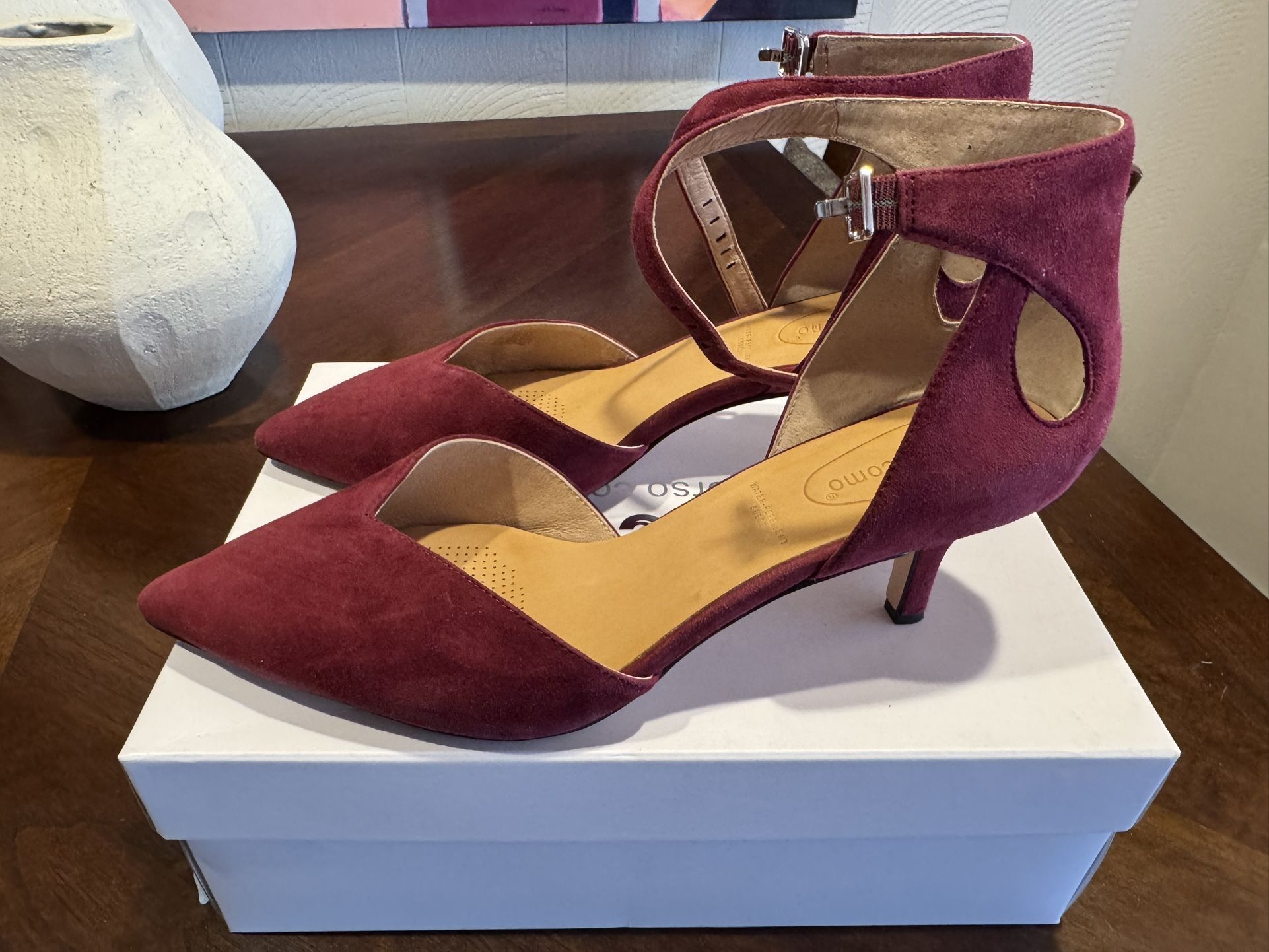 Never Worn Genuine Suede Heels, Size 11