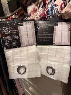 Textured Sheer Window Panels with Metal Grommets 84in