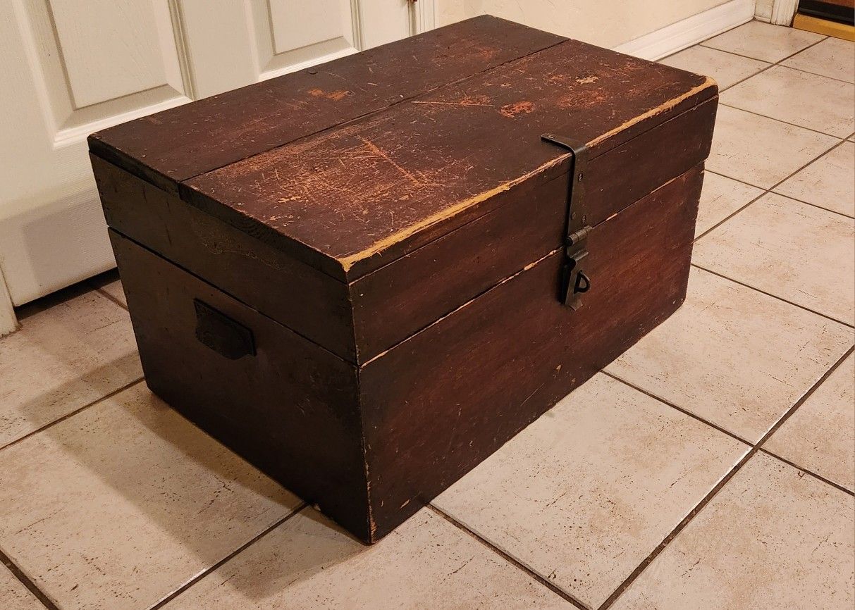 Old Wooden Storage Locker Box