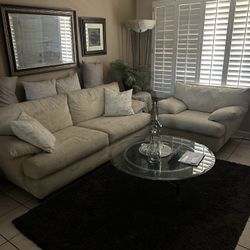 White Sofa/ Loveseat