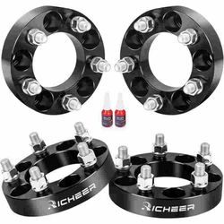 5x4.5 Wheel Spacers for YJ TJ XJ KJ KK ZJ Wrangler Explorer Mustang Edge Ranger, 4PCS 1 inch 5x114.3mm 5 Lug Forged Wheel Spacer with 1/2-20 Studs 82.
