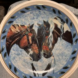 Porcelain Horse Plate 