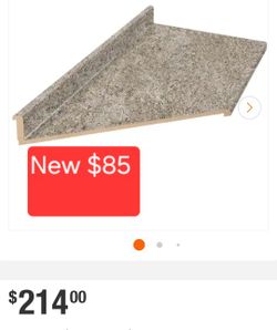 ✨️ Hampton Bay 10 ft. Right Miter Laminate Countertop in Textured Tuscan Romano with Eased Edge and Integrated Backsplash