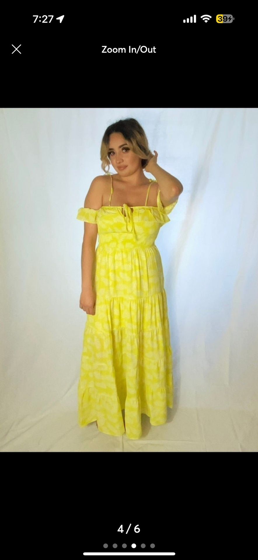 Women Yellow Maxi Summer Dress