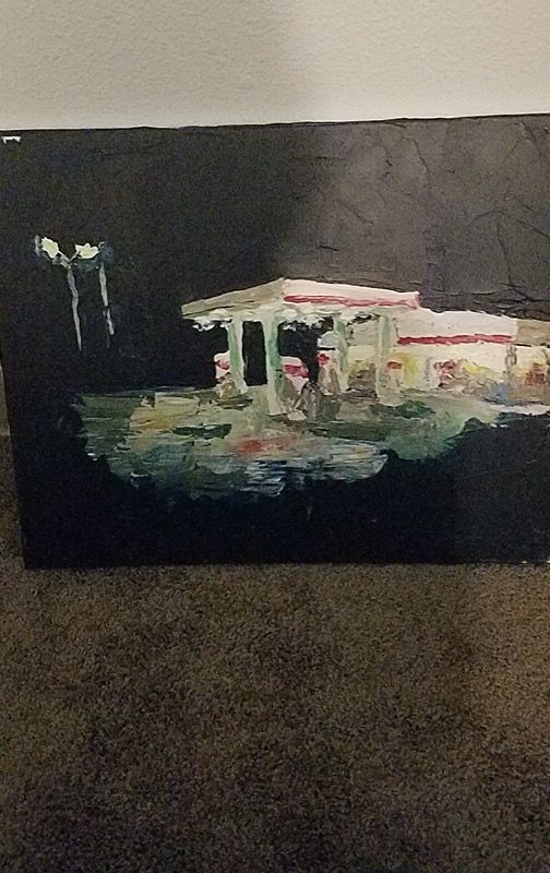 Gas Station at Night