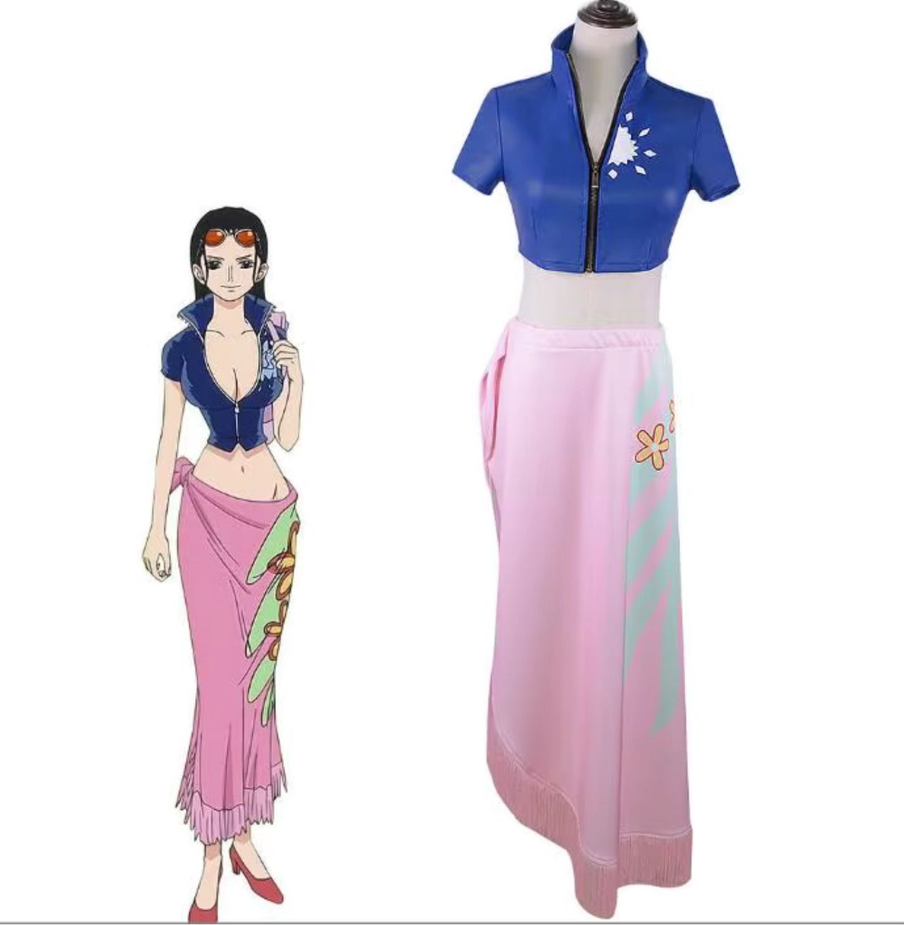One Piece Adult Nico Robin Halloween Costume Size Small.