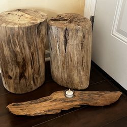 Driftwood Coffee Tables & Tealight Centerpiece 