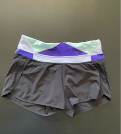 Lululemon Running Shorts Gray Purple