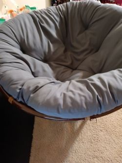 Papasan Chair with grey cushion