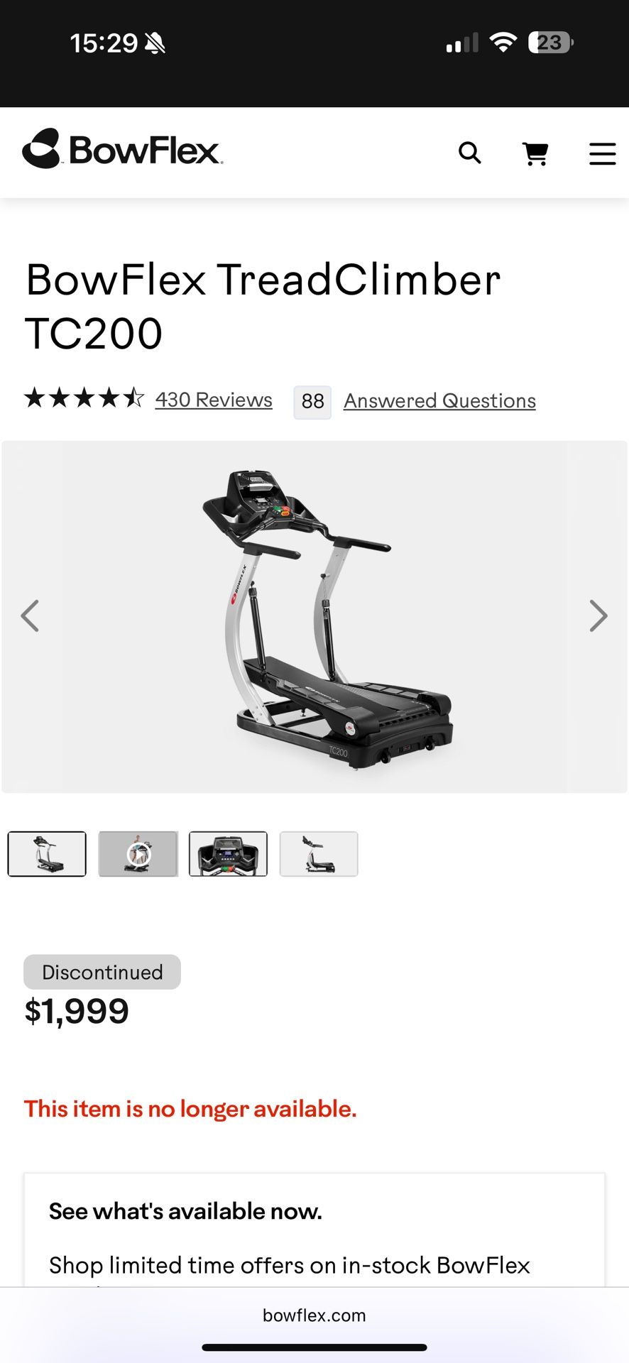 Bowflex Tc200 Step Treadmill