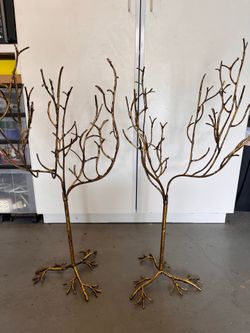 Metal Ornamental Christmas Themed Trees (2)
