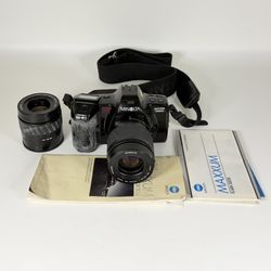 Minolta Maxxum 7000i 35mm Film Camera with AF Zoom 35-80mm & 80-200mm Lenses
