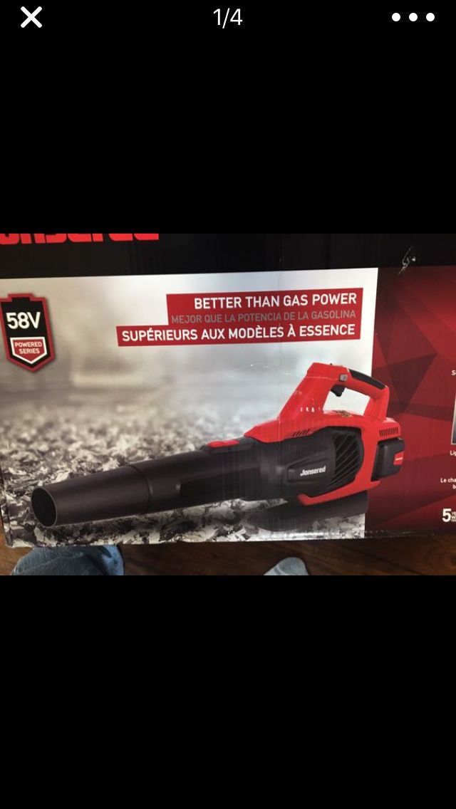 Leaf Blower 58V Rechargeable Jonsered Brand NeW - Last One!