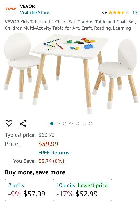 Table & 2 Chairs 