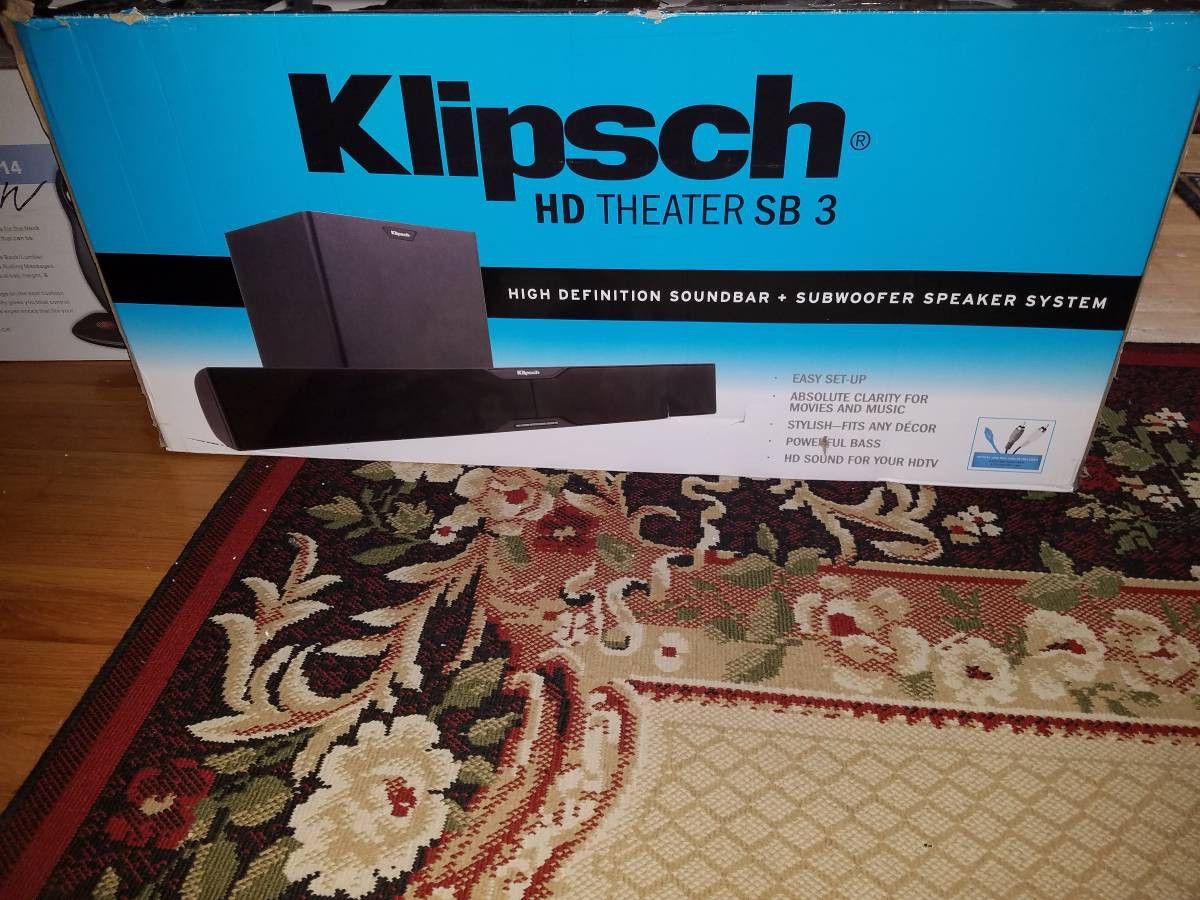 New Klipsch HD Theater SB3 Soundbar Wireless Subwoofer