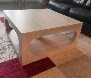 Modern Square Coffee Table with Open Base