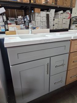 Beautiful Gray Bathroom Vanity 30"