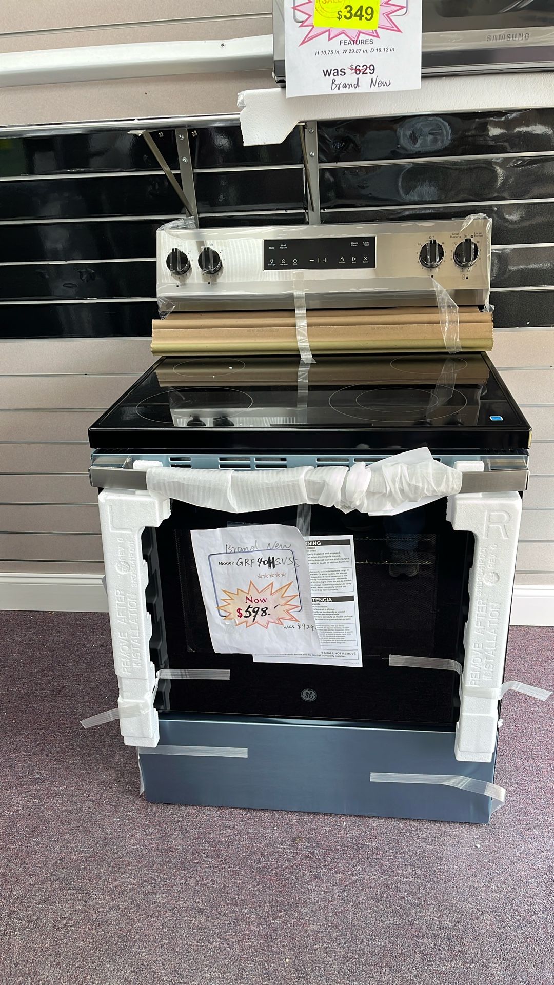 Stove Stainless Steel New 1 Year Warranty 