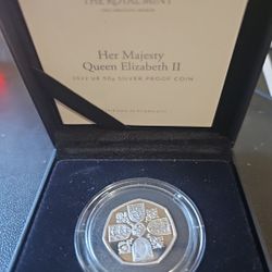 2022 Her Majesty Queen Elizabeth II UK 50p Silver Proof Coin