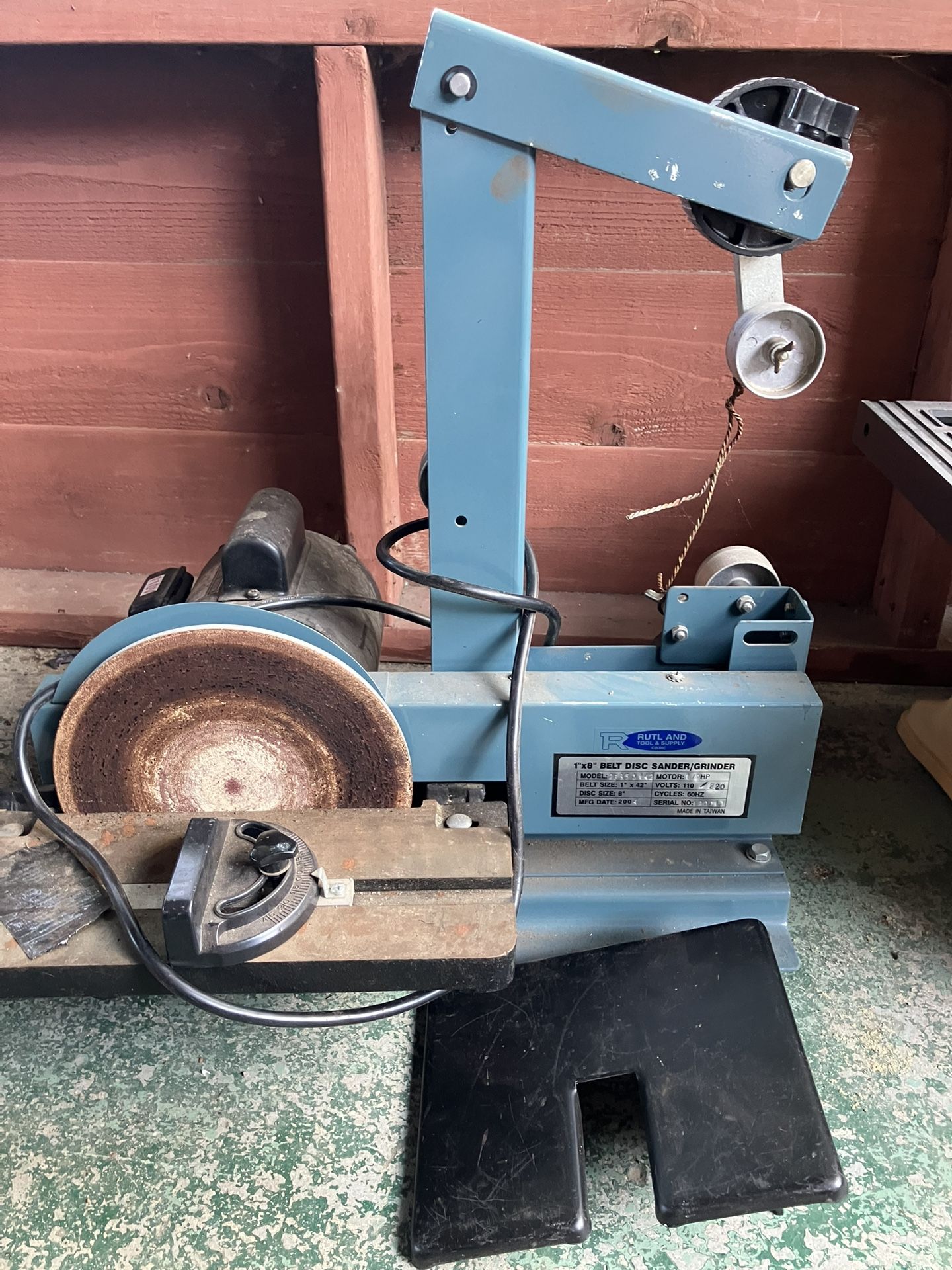 RUTLAND BELT DISC SANDER/GRINDER