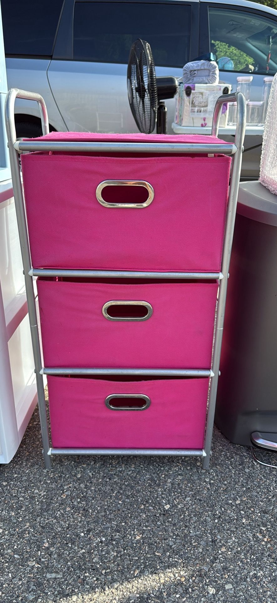 Storage Drawers (Pink, Fabric)