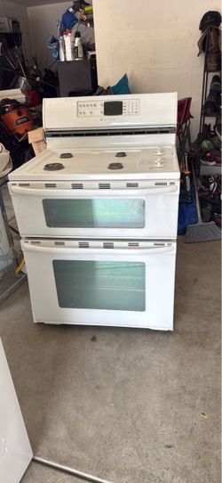 Maytag White Double Oven Electric Range